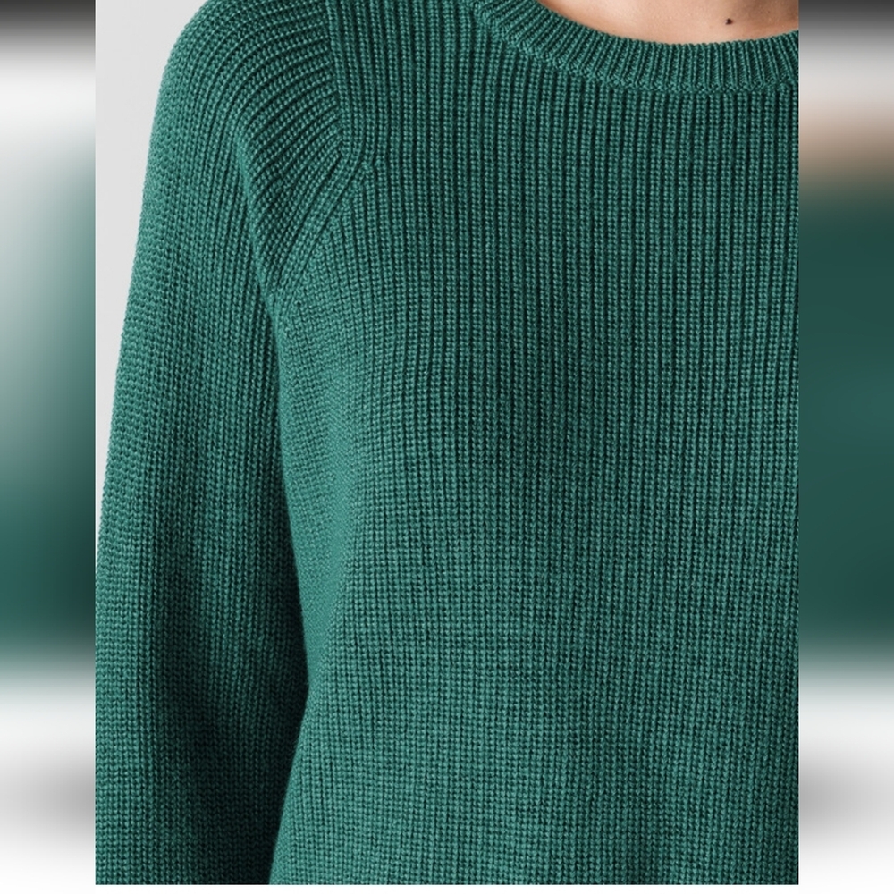 Nwot EILEEN FISHER MERINO Women's Red Sweater Quiet Luxury Layering Revolve - Picture 5 of 11
